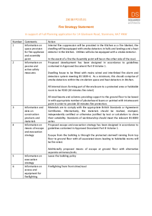 Fire Safety Strategy Statement 